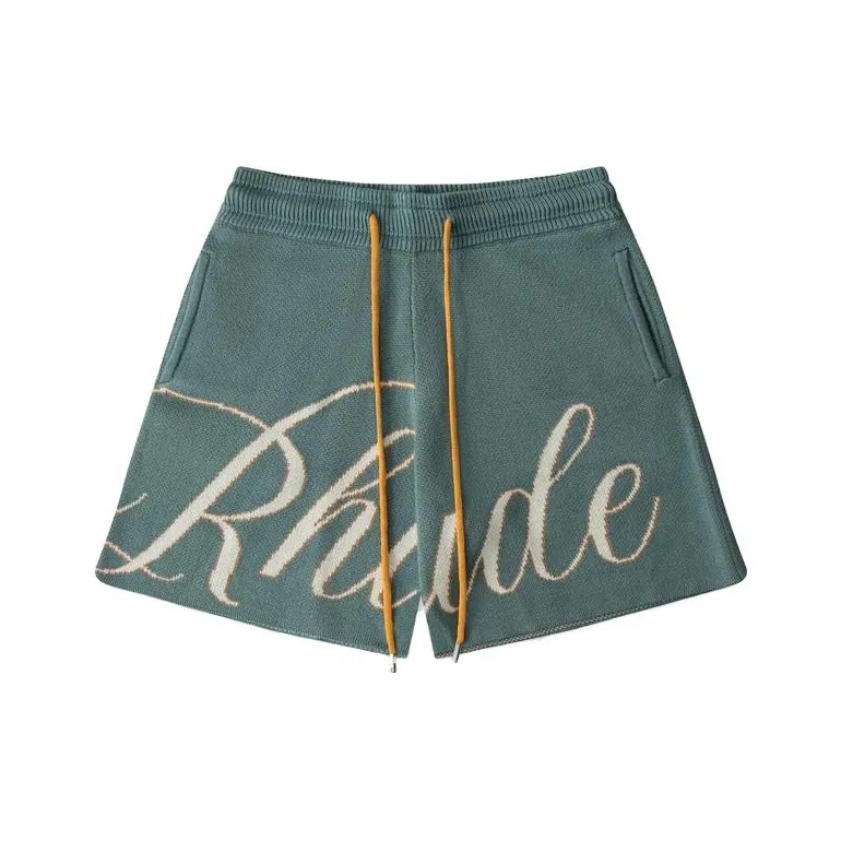 RHUDE Script Logo Knit Short-0