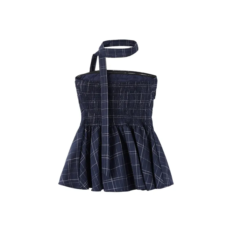 ERIRI Strapless Top Women's Blue-1