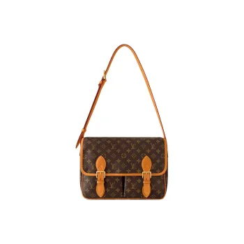 LOUIS VUITTON Coated Canvas Messenger Bag, Shoulder Bag Men's Brown
