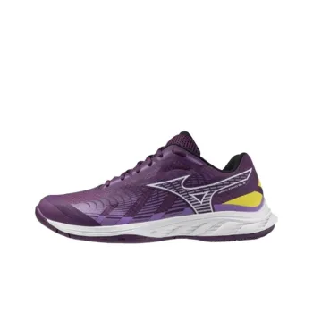 Mizuno Anti Slip Wear Resistant Low Top Badminton Shoes Unisex Purple
