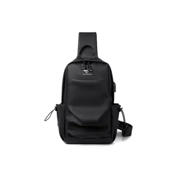 SEPTWOLVES Fabric Sling Bag Regular Men's Black/Gray