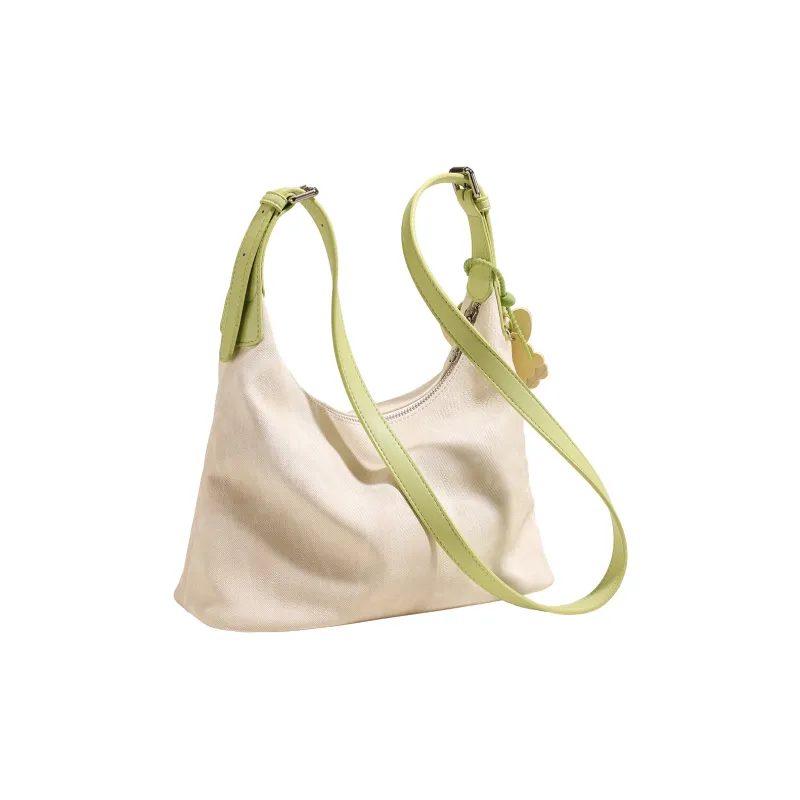 TOUTOU Synthetic Leather Shoulder Bag, Crossbody Bag Regular Women's Cream White-6