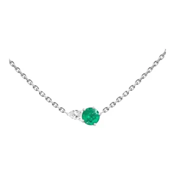Redline White Gold, Diamond Necklaces Unisex Green