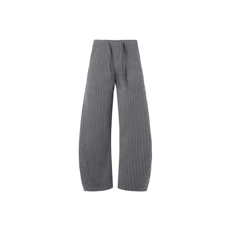 ROCAWEAR SS25 Casual Pants Unisex Light Gray-0