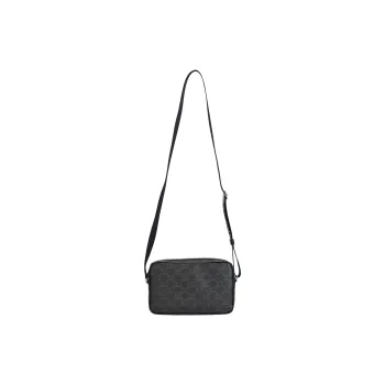 CELINE Triomphe Cow Leather Camera Bag, Shoulder Bag, Crossbody Bag Medium Size Men's Brown