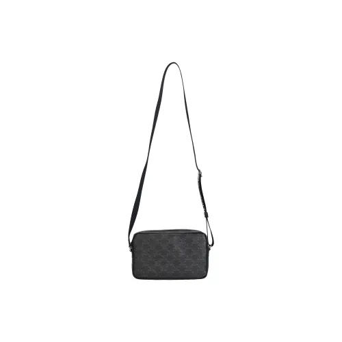 CELINE Triomphe Cow Leather Camera Bag, Shoulder Bag, Crossbody Bag Medium Size Men's Brown