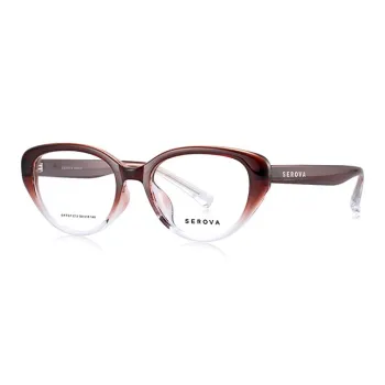 SEROVA TR/Memory Plastic Cat Eye Eyeglass Frames Unisex