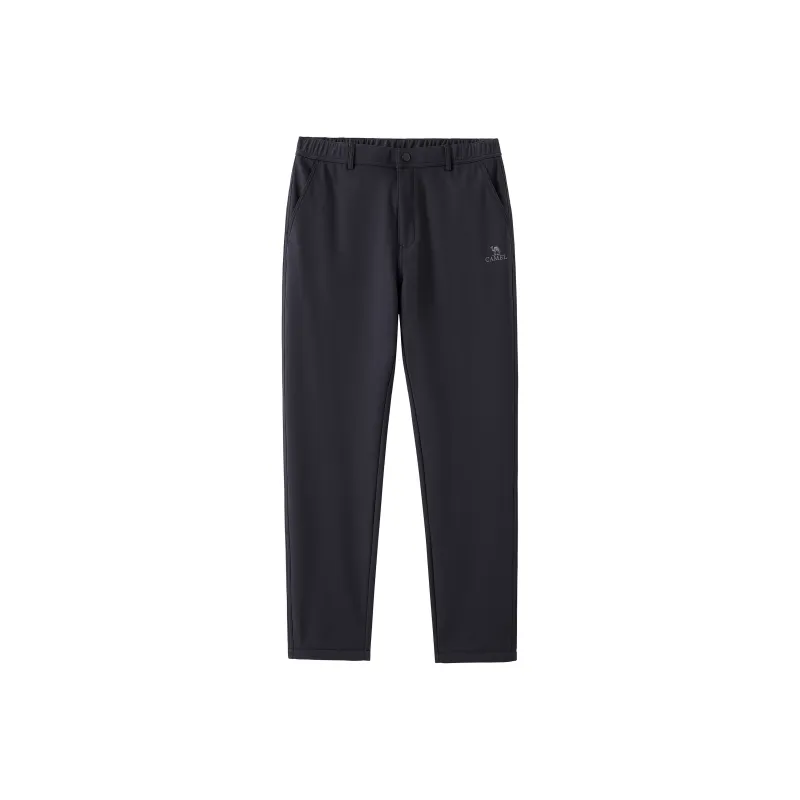 CAMEL Men's Winter Thickened And Fleece Lined Warm Anti Static Straight Fit Water Repellent Soft Shell Pants Men's-4