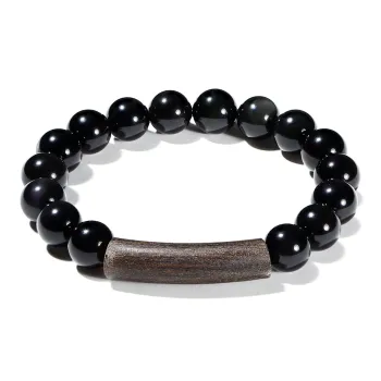 PUTUOSHANWENCHUANG Obsidian Bracelets Unisex