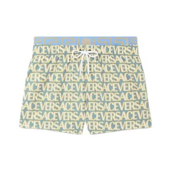 VERSACE Allover Logo Swim Shorts