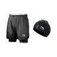 Mid-Length Dual-Purpose Pants+Swimming Cap