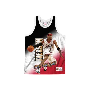 Mitchell Ness Basketball Jerseys Unisex Red Black