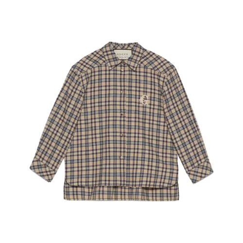 GUCCI Crop Tops Women's Beige Blue