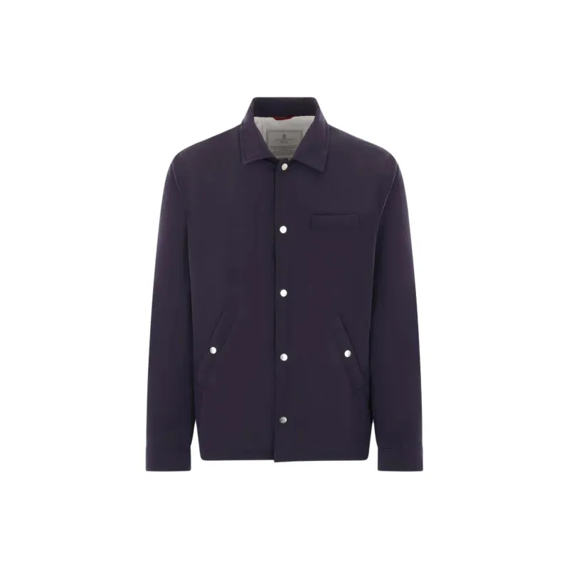 Brunello Cucinelli Water Resistant Shirt Style Padded Jacket-0