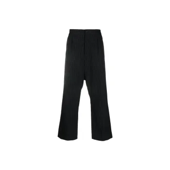 ATTACHMENT Pinstripe print Drop crotch Trousers