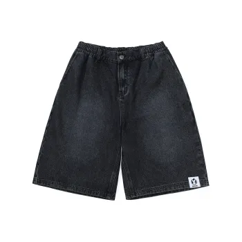 GENANX Casual Shorts Unisex Black Gray Color