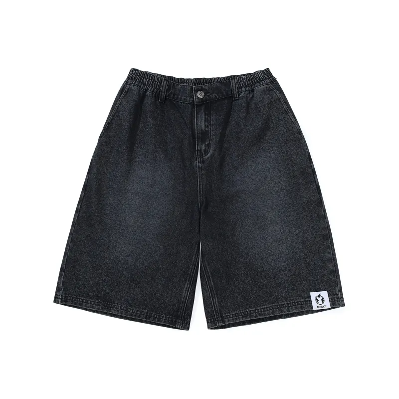 GENANX Casual Shorts Unisex Black Gray Color-0