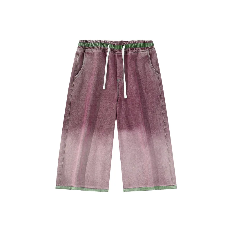 PAINT STAIN Denim Shorts Unisex-6