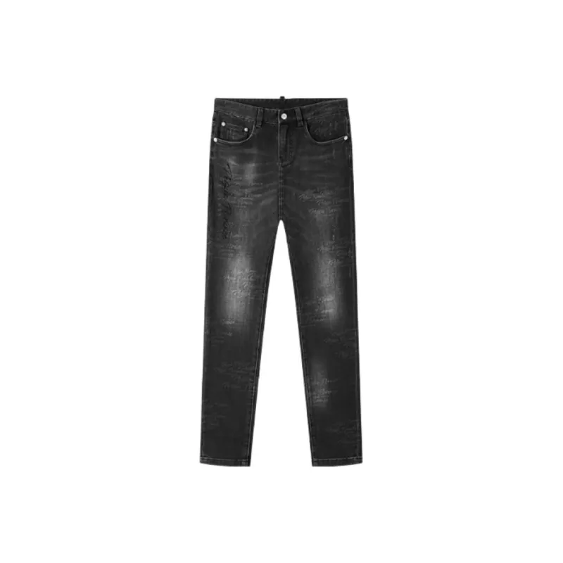 DEGAIA FW24 Jeans Men's Black Gray-0
