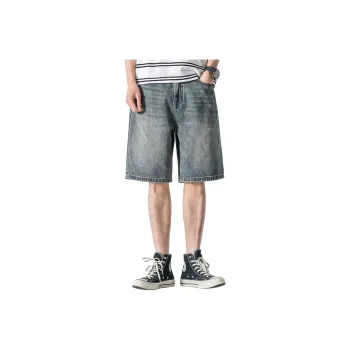 WOOD SOON Denim Shorts Men's Nostalgic Blue