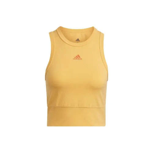 Adidas Tank Tops Women's Orange Yellow