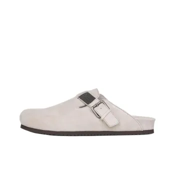 Brunello Cucinelli Closed Toe Slippers Women's White