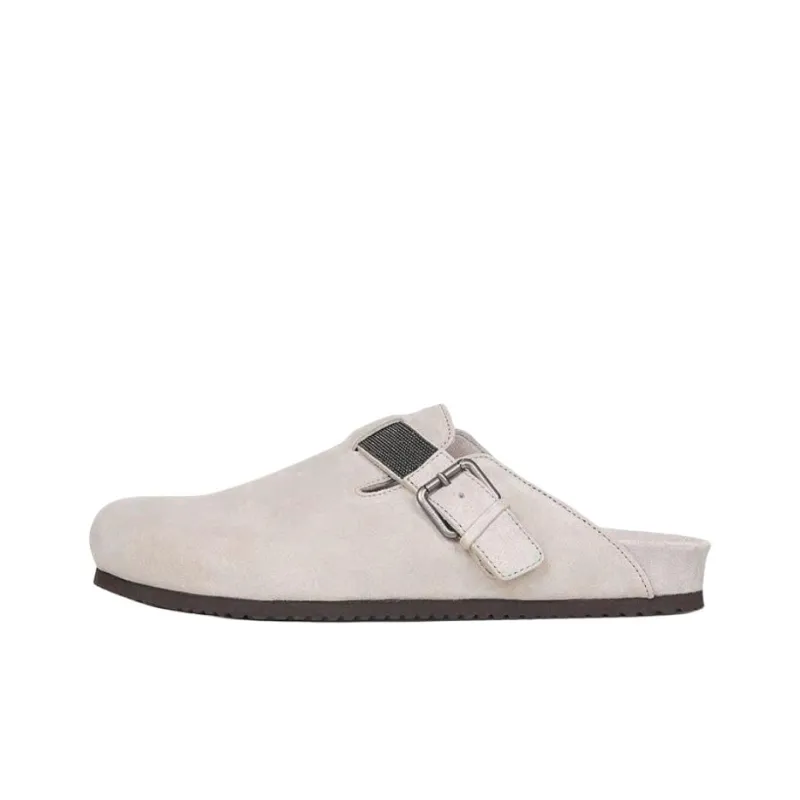 Brunello Cucinelli Closed Toe Slippers Women's White-0
