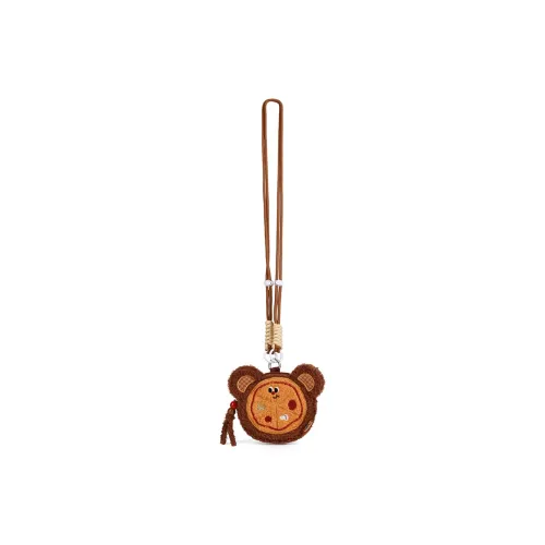 VANWALK PIZZA Series Polyester Coin Purse Women's Pizza Bear/Bread Puppy/Spinning Coffee
