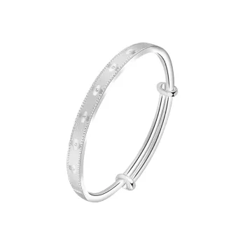 SINO GEM 999 Fine Silver Bangles Women's