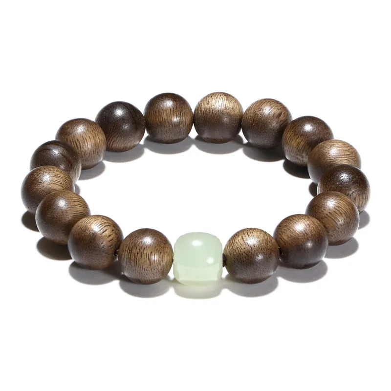 PUTUOSHANWENCHUANG Fragrance Agarwood Bracelets Unisex-4