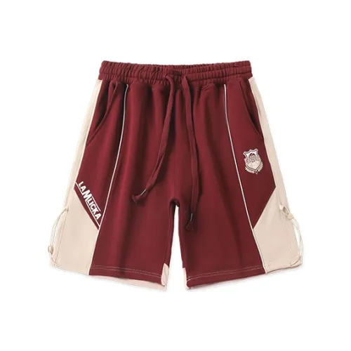 LAMLICKA Casual shorts Unisex Red