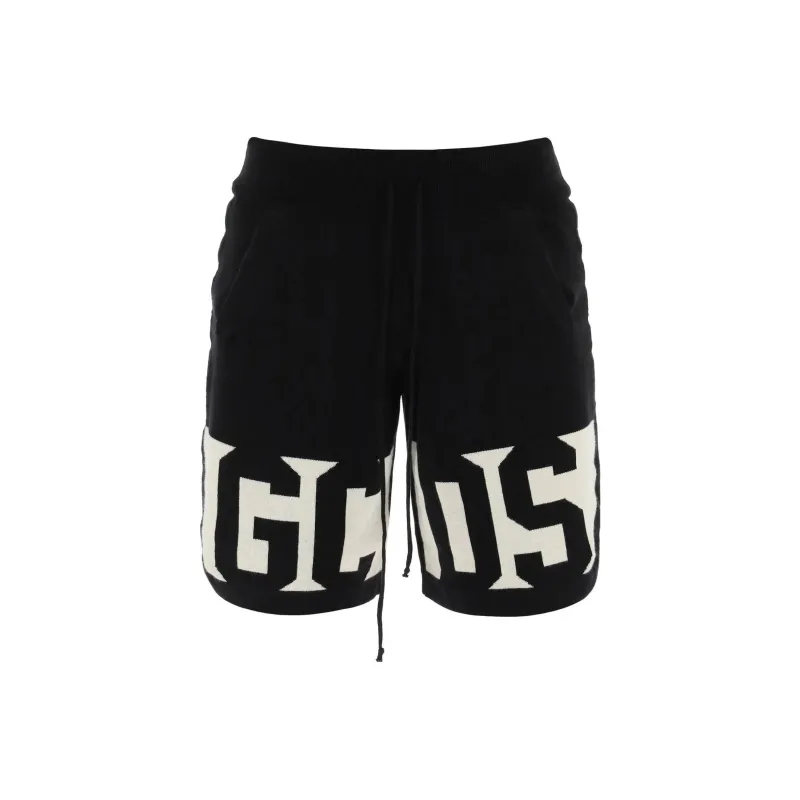 GCDS Logo detail Cotton Bermuda Shorts-0