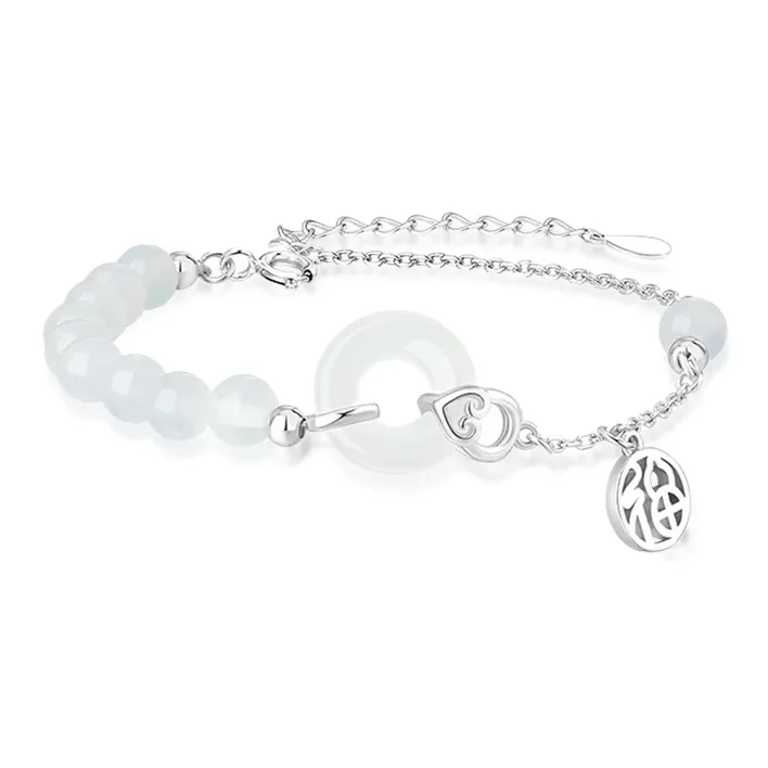 JUICY GRAPE Chalcedony Bracelets Unisex-0