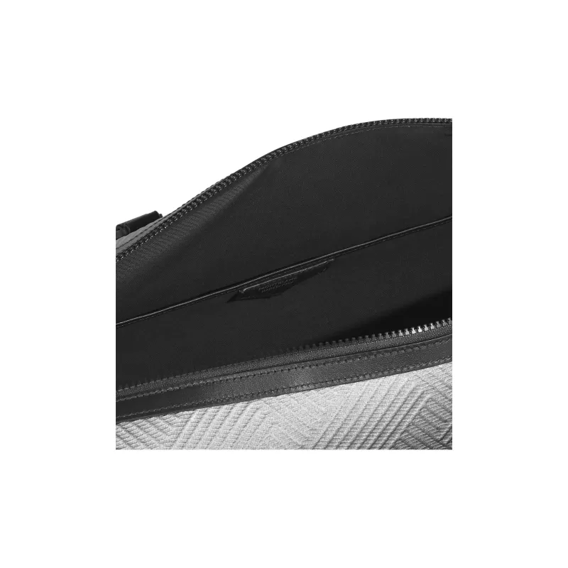 MONTBLANC Stylish 3.0 Leather Travel Bag Women's Black Gray-6
