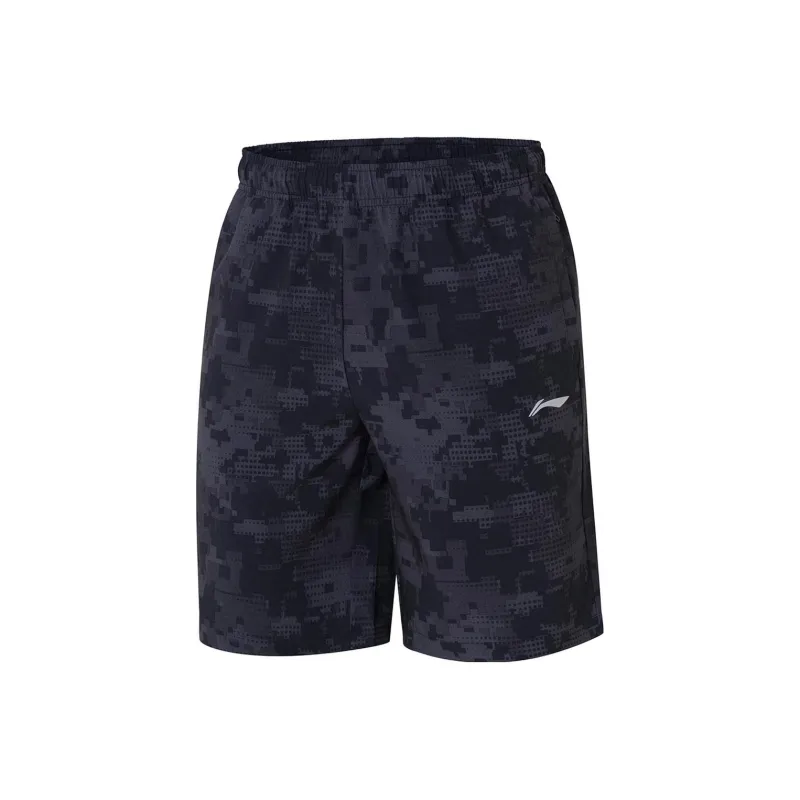 LiNing Training Series Casual Shorts Men's Standard Black Printed-0