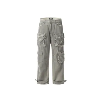 MT99 Casual Pants Unisex Trendy Dirty Beige Gray