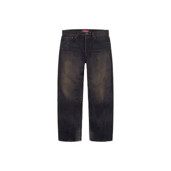 Supreme Distressed Loose Fit Selvedge Jean