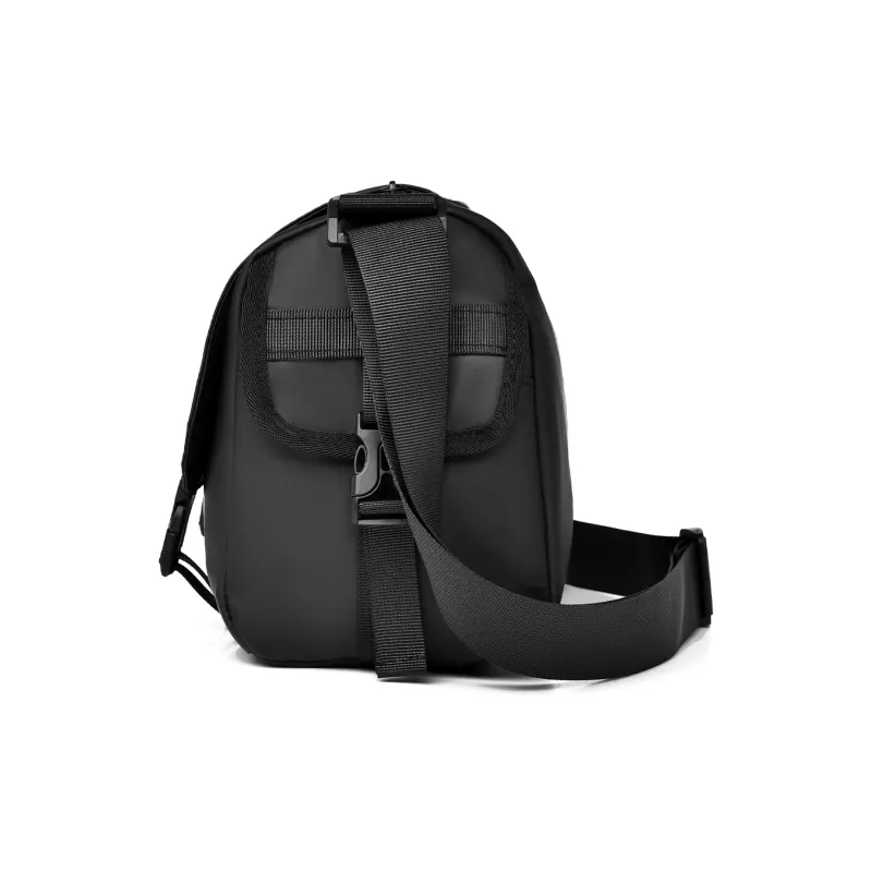 SEPTWOLVES Fabric Crossbody Bag, Shoulder Bag Large Size Men's Black-3