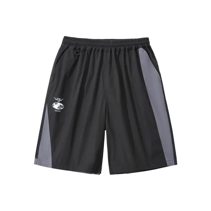 FLOAT Casual Shorts Men Black Gray Color-0