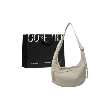 CORE BIRD Canvas Crossbody Bag Shoulder Bag Women's Black/Ecru