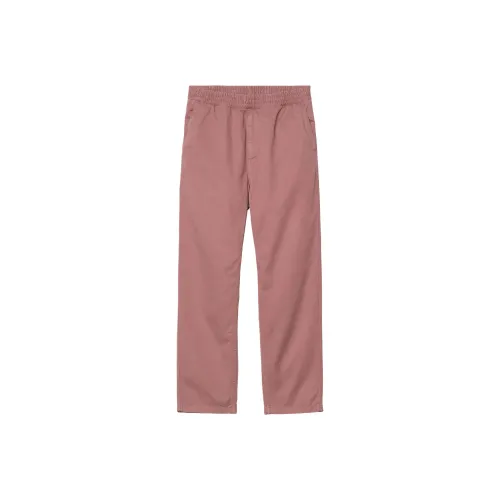 Carhartt WIP Flint Casual Pants Men Dark Pink
