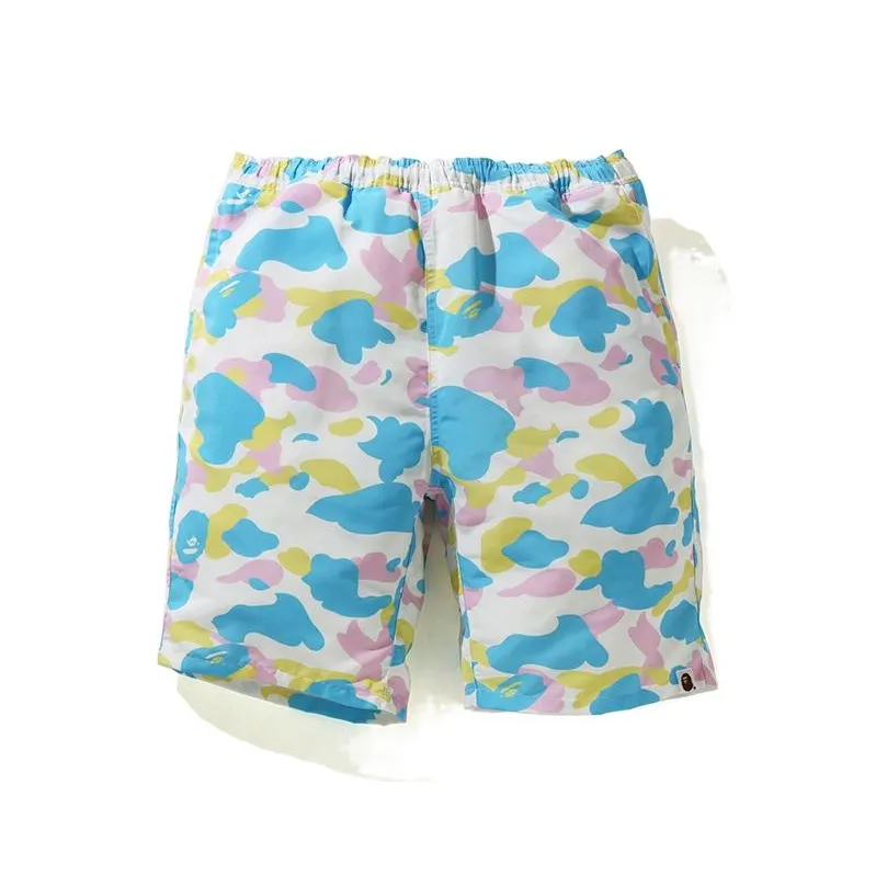 Bape New Multi Camo Track Shorts-3