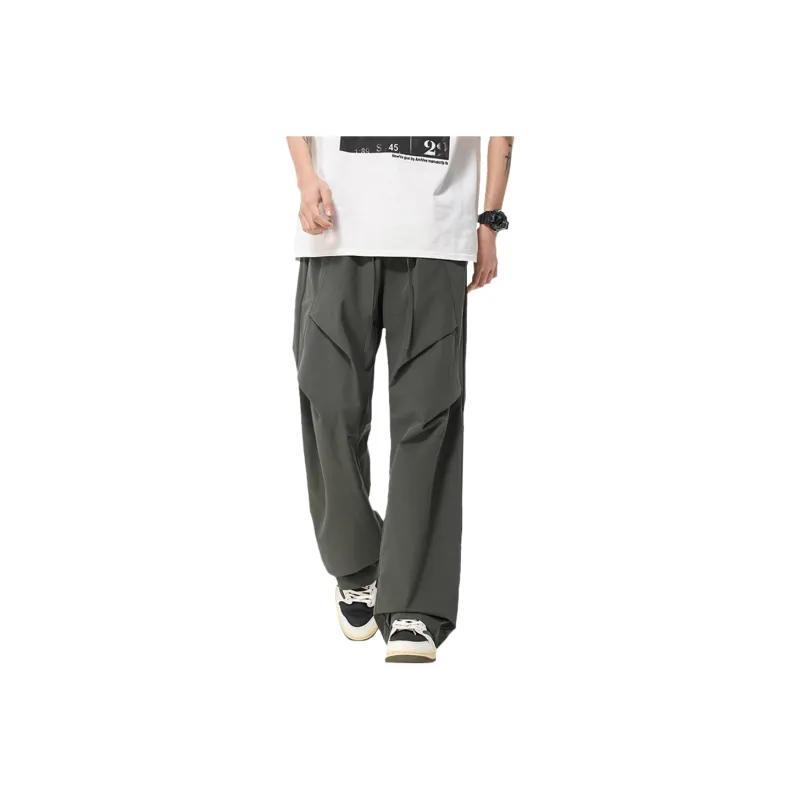 FASTFISH Casual Pants Unisex Black-7