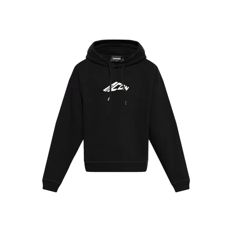 DSQUARED 2 Logo Printed Drawstring Hoodie-0