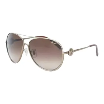 CHOPARD Metal Aviator Sunglasses Women's Brown