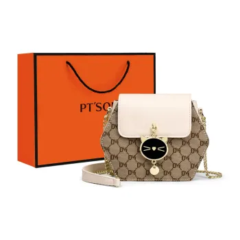 PT'SON Synthetic Leather Shoulder Bag, Crossbody Bag, Hexagonal Bag Regular Women's Multicolor