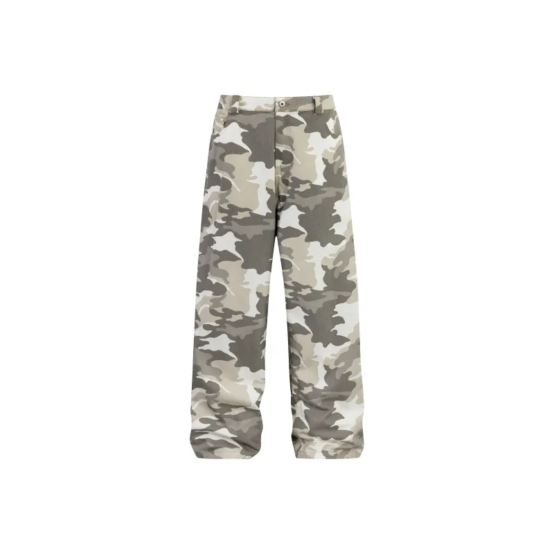 8FF Casual Pants Unisex Riyang White Camouflage-0