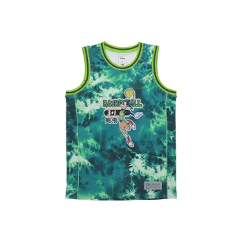 LiNing Basketball Jerseys Men's Green Ice Pattern All Over Print