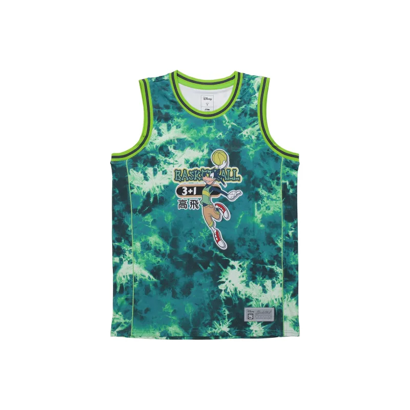 LiNing Basketball Jerseys Men's Green Ice Pattern All Over Print-0