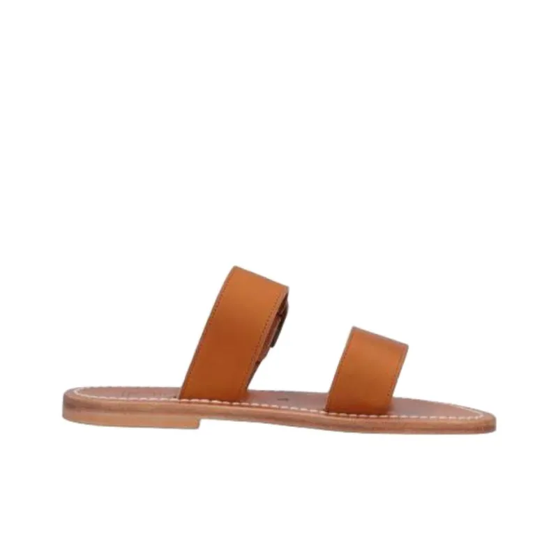 K Jacques St Tropez Slide Slippers Women's Brown-1